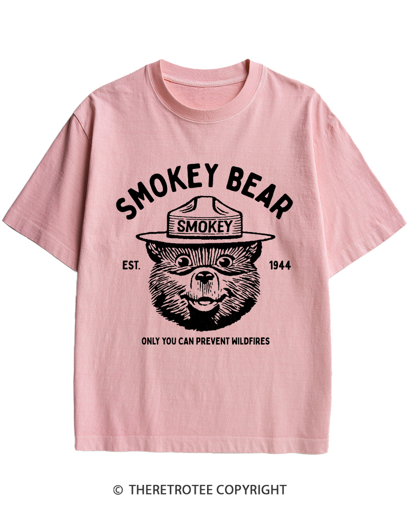 TheRetroTee Only You Can Prevent Wildfires 1960s Heavy Cotton T-Shirt