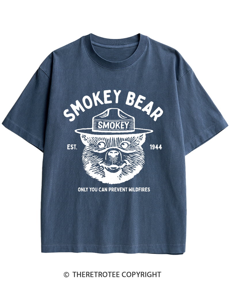 TheRetroTee Only You Can Prevent Wildfires 1960s Heavy Cotton T-Shirt