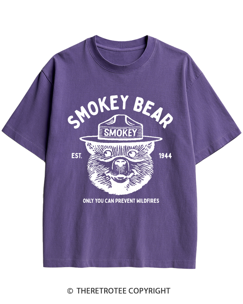 TheRetroTee Only You Can Prevent Wildfires 1960s Heavy Cotton T-Shirt