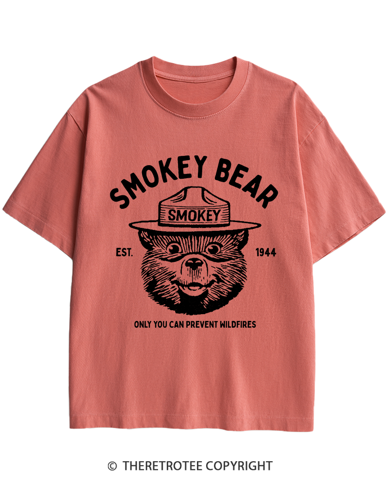 TheRetroTee Only You Can Prevent Wildfires 1960s Heavy Cotton T-Shirt