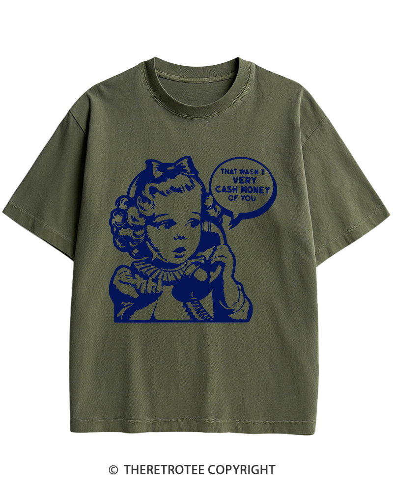 TheRetroTee Cash Money 1950s Heavy Cotton T-Shirt