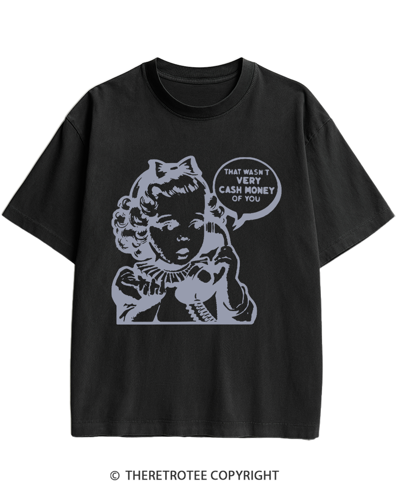 TheRetroTee Cash Money 1950s Heavy Cotton T-Shirt