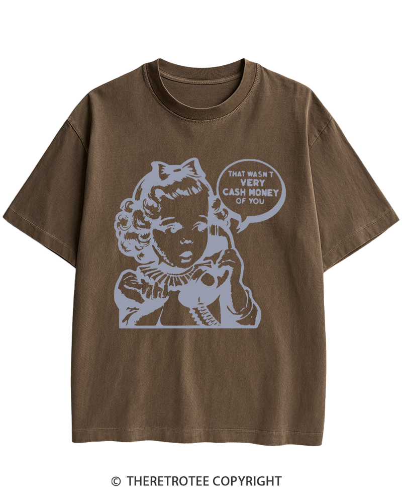 TheRetroTee Cash Money 1950s Heavy Cotton T-Shirt