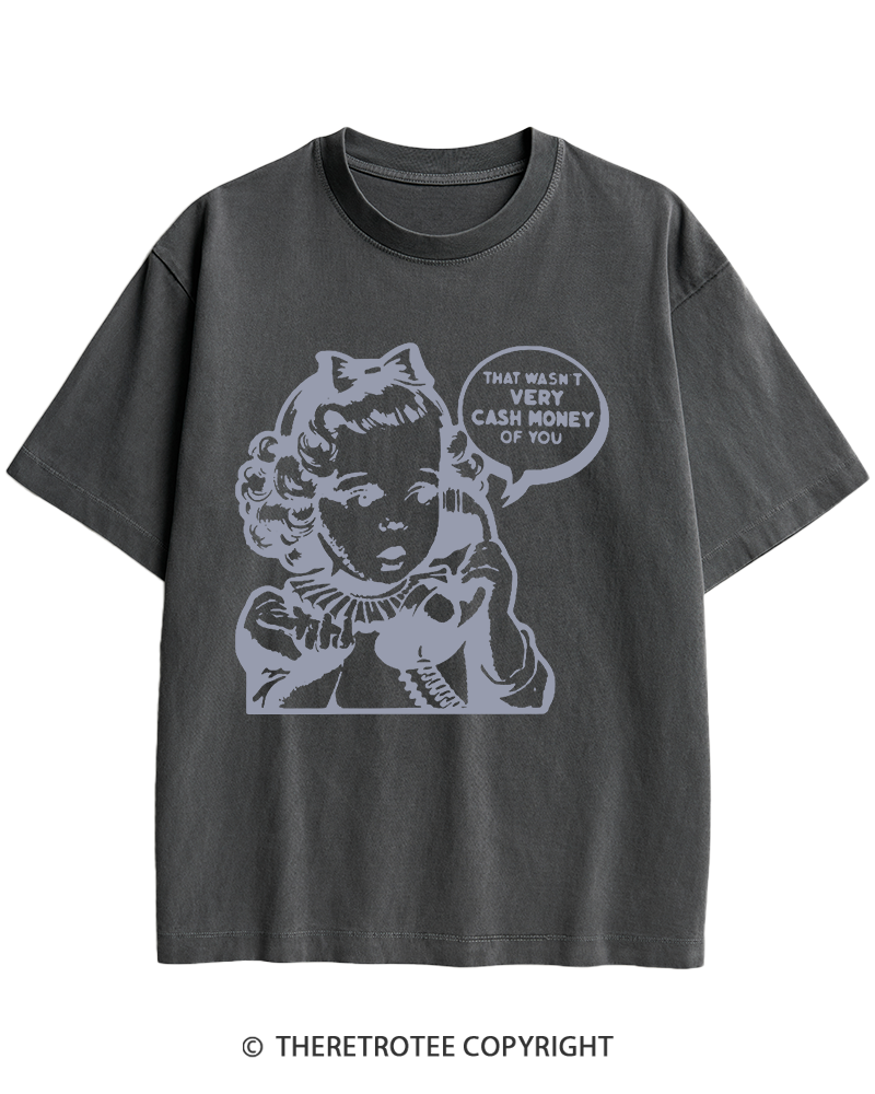 TheRetroTee Cash Money 1950s Heavy Cotton T-Shirt
