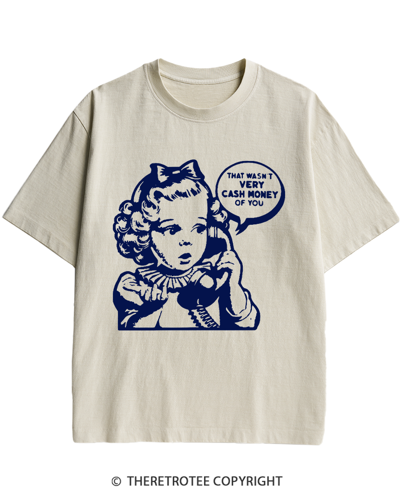 TheRetroTee Cash Money 1950s Heavy Cotton T-Shirt