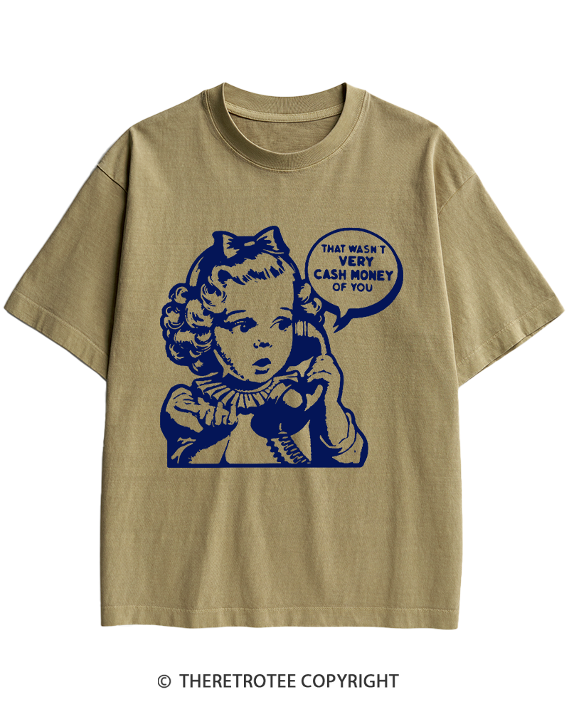 TheRetroTee Cash Money 1950s Heavy Cotton T-Shirt
