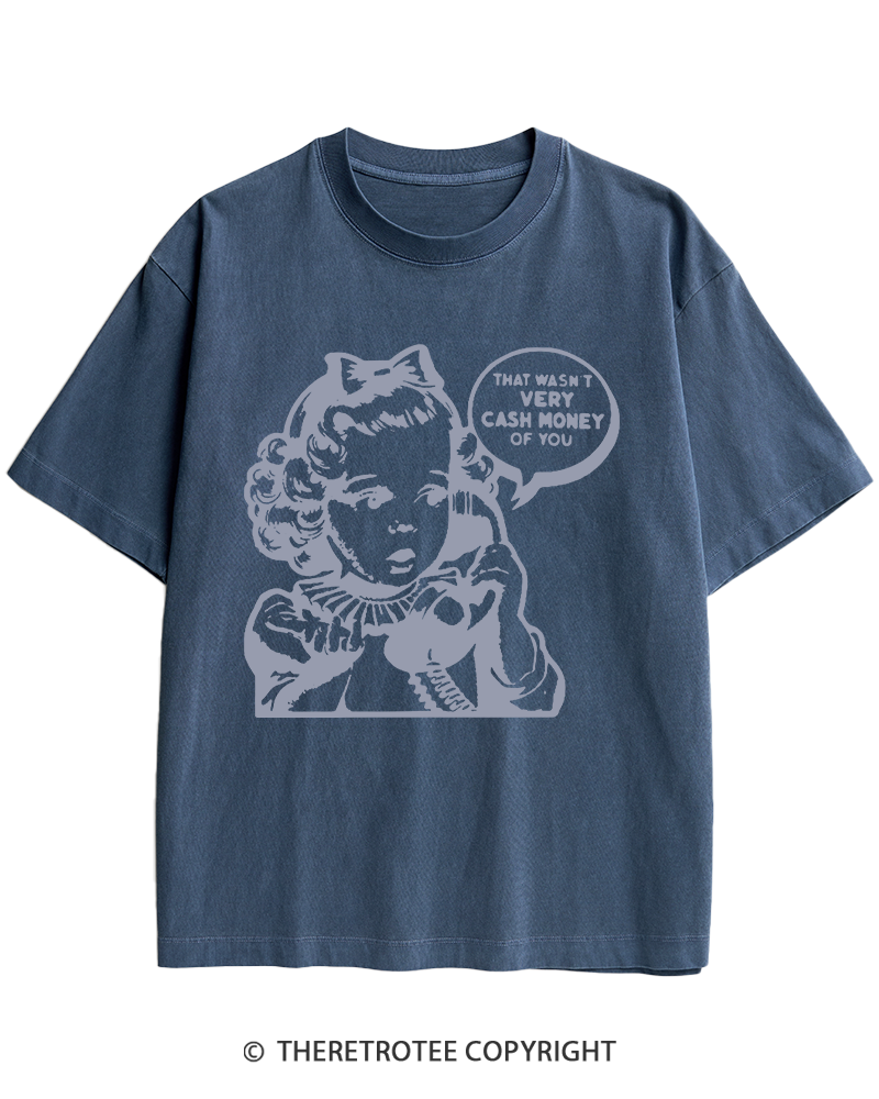 TheRetroTee Cash Money 1950s Heavy Cotton T-Shirt