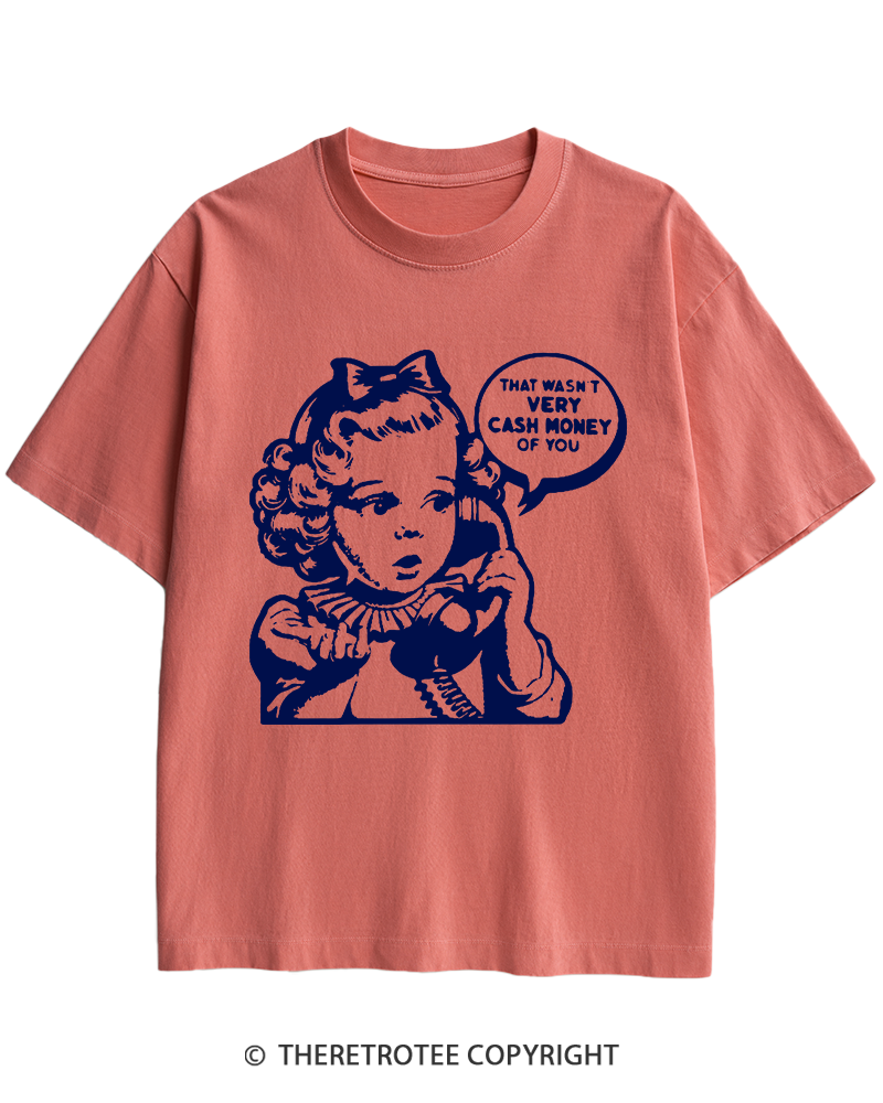 TheRetroTee Cash Money 1950s Heavy Cotton T-Shirt