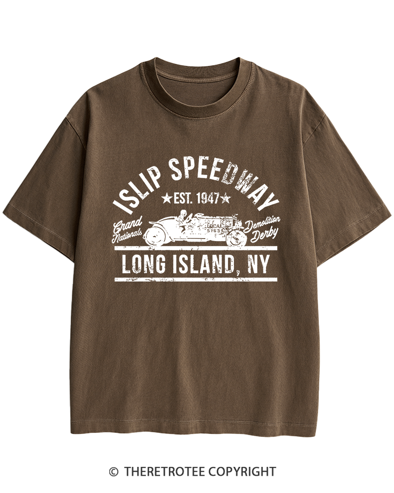 TheRetroTee Islip Speedway 1960s Heavy Cotton T-Shirt