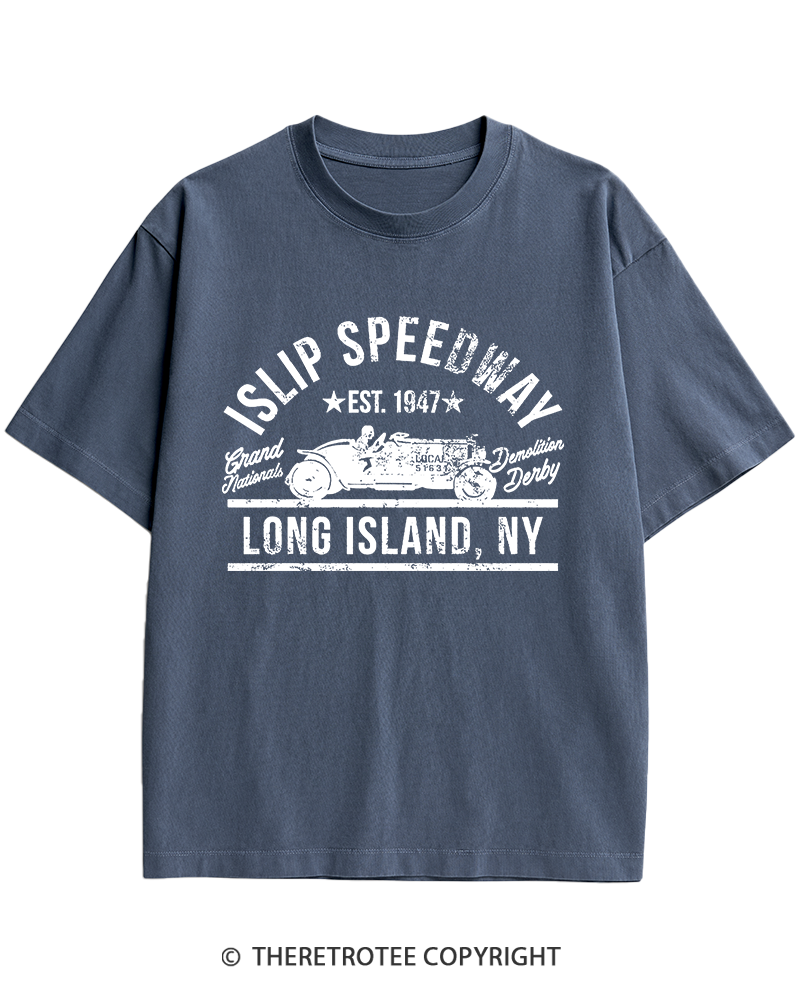 TheRetroTee Islip Speedway 1960s Heavy Cotton T-Shirt