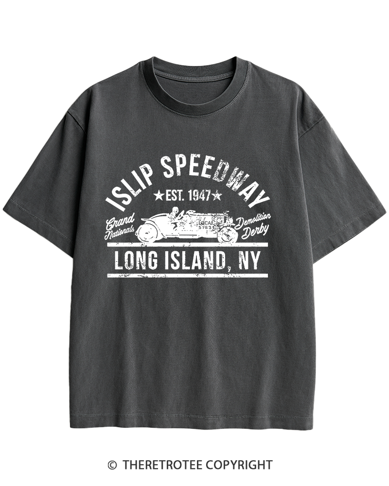TheRetroTee Islip Speedway 1960s Heavy Cotton T-Shirt