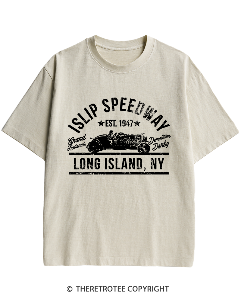 TheRetroTee Islip Speedway 1960s Heavy Cotton T-Shirt