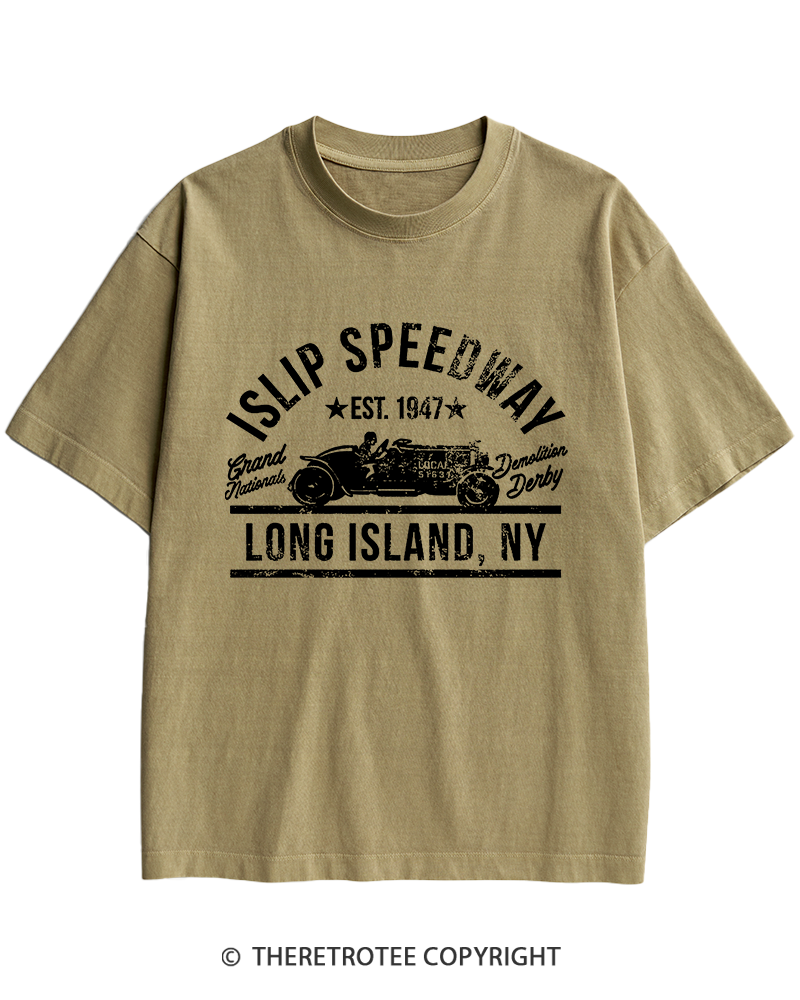 TheRetroTee Islip Speedway 1960s Heavy Cotton T-Shirt