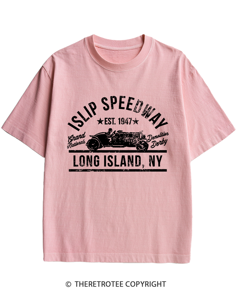 TheRetroTee Islip Speedway 1960s Heavy Cotton T-Shirt