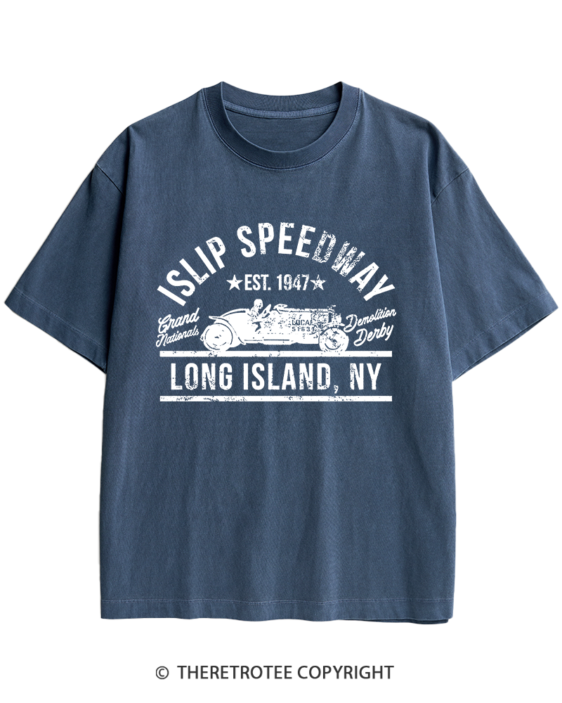 TheRetroTee Islip Speedway 1960s Heavy Cotton T-Shirt