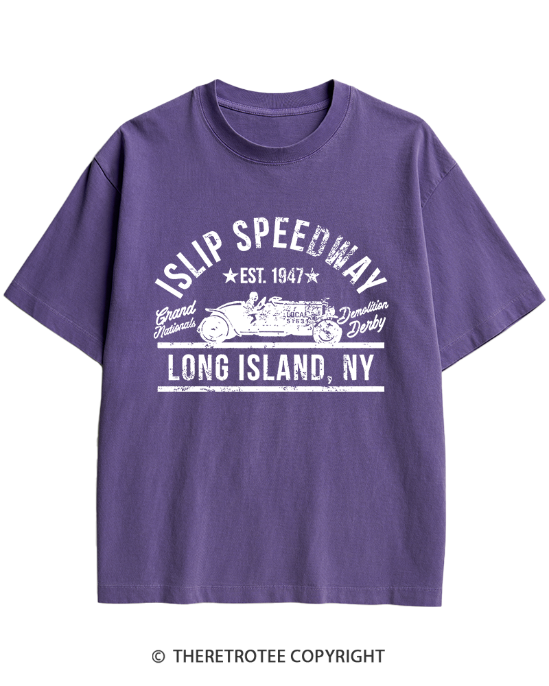 TheRetroTee Islip Speedway 1960s Heavy Cotton T-Shirt