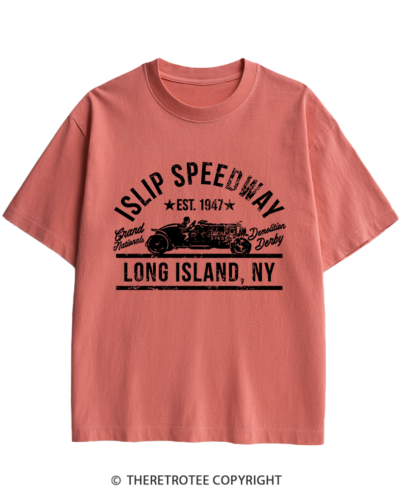 TheRetroTee Islip Speedway 1960s Heavy Cotton T-Shirt