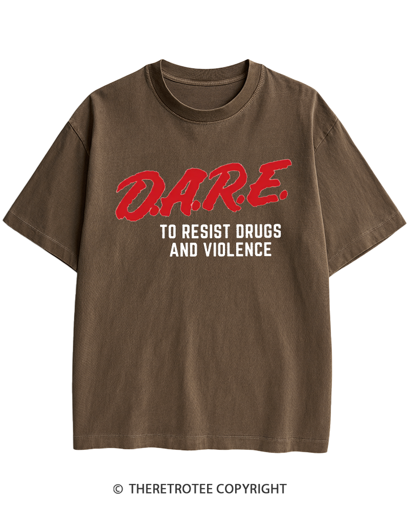 TheRetroTee Drug Abuse Resistance Education 1980s Heavy Cotton T-Shirt