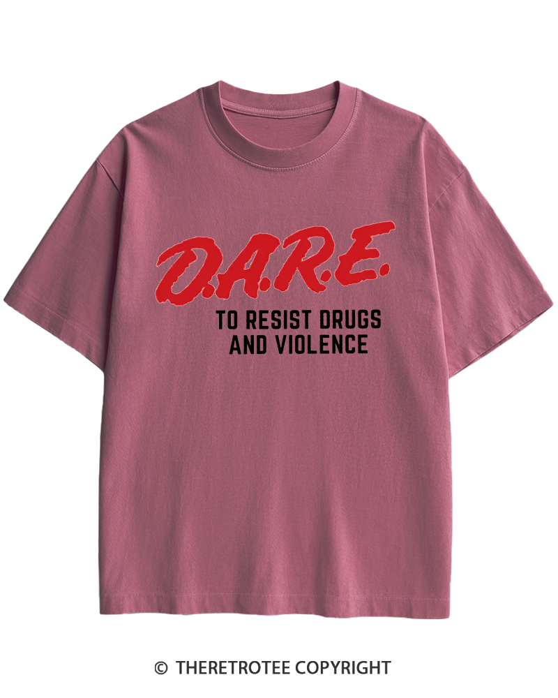 TheRetroTee Drug Abuse Resistance Education 1980s Heavy Cotton T-Shirt