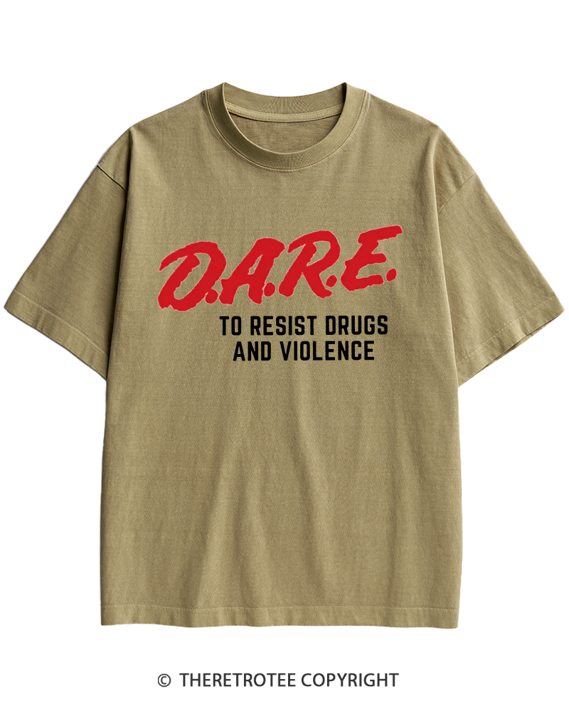 TheRetroTee Drug Abuse Resistance Education 1980s Heavy Cotton T-Shirt