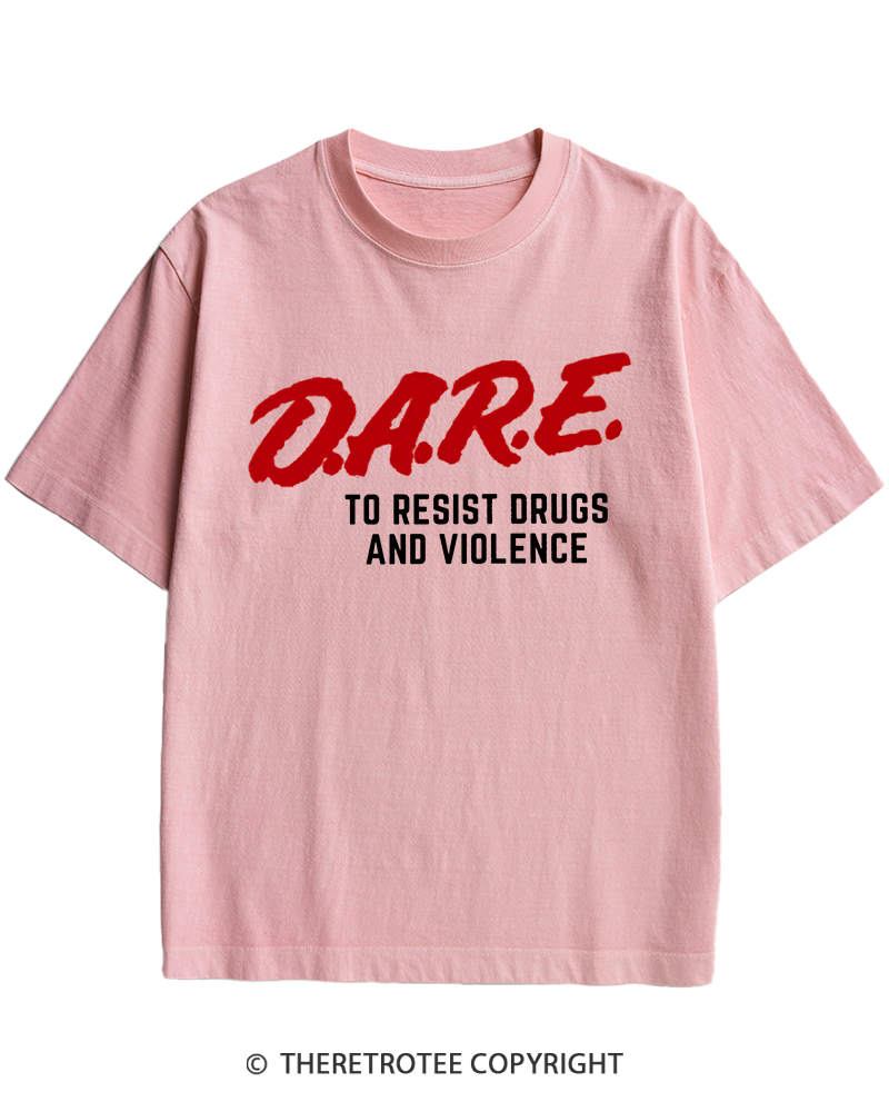 TheRetroTee Drug Abuse Resistance Education 1980s Heavy Cotton T-Shirt