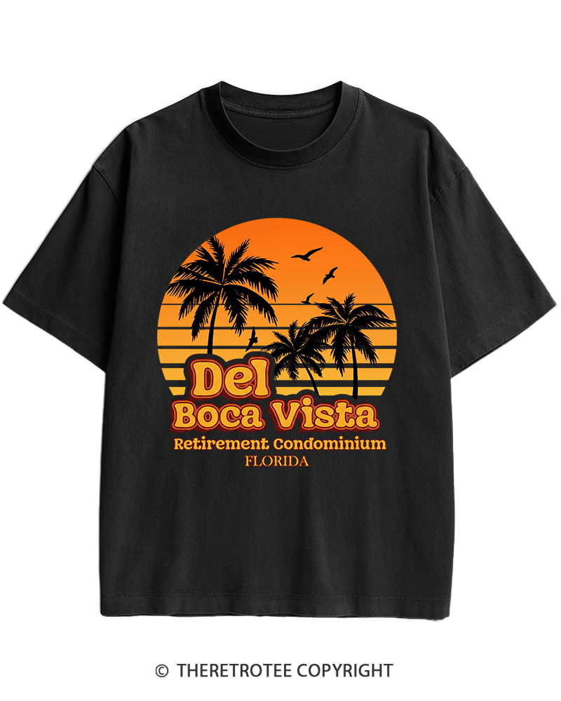 TheRetroTee Del Boca Vista 1990s Heavy Cotton T-Shirt