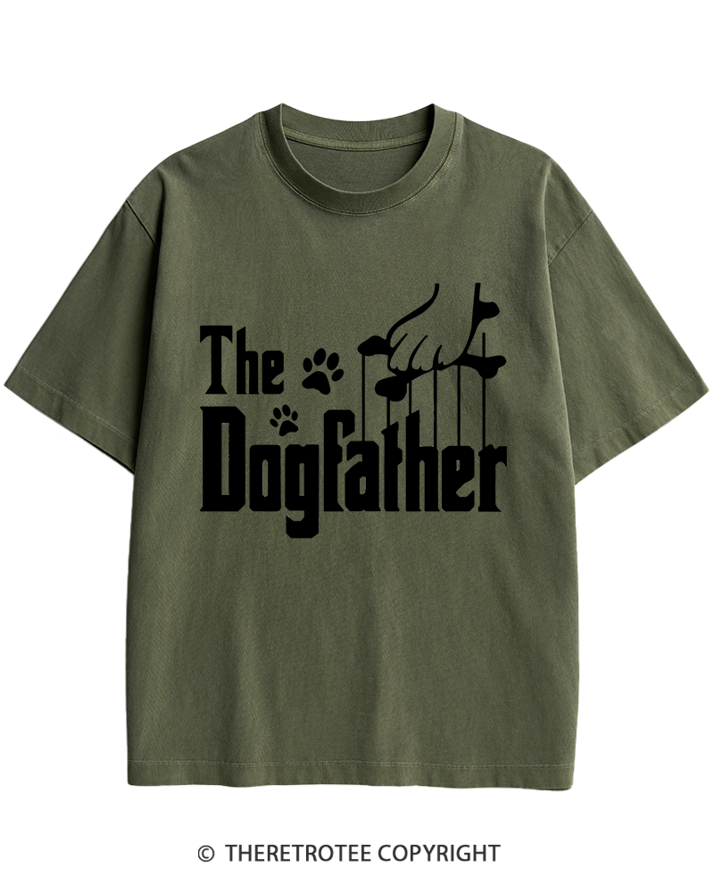 TheRetroTee The Dogfather 1990s Heavy Cotton T-Shirt