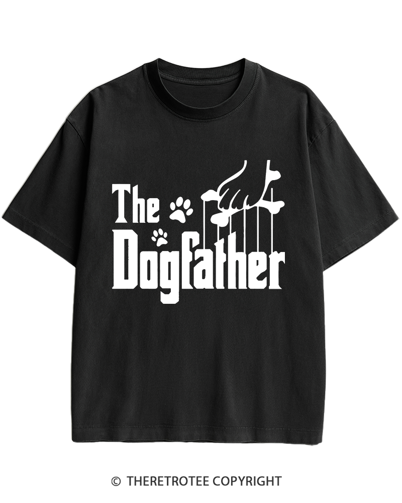TheRetroTee The Dogfather 1990s Heavy Cotton T-Shirt