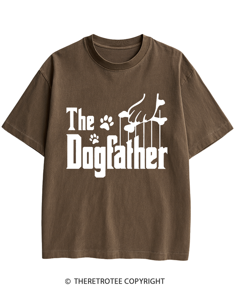 TheRetroTee The Dogfather 1990s Heavy Cotton T-Shirt