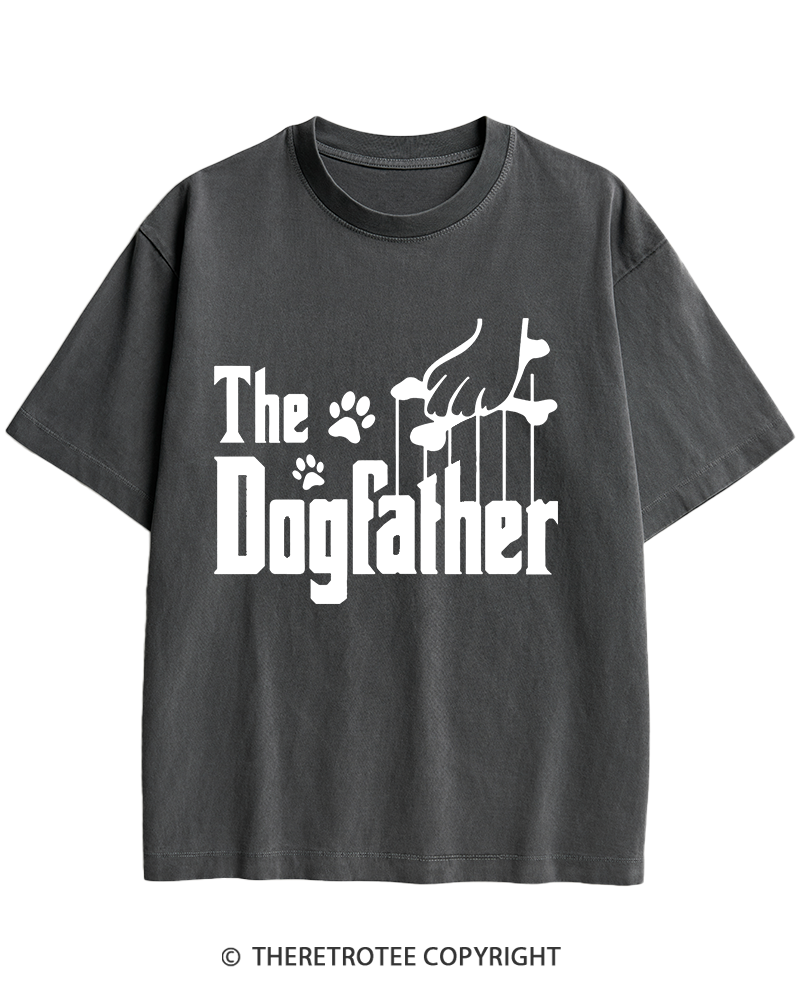 TheRetroTee The Dogfather 1990s Heavy Cotton T-Shirt