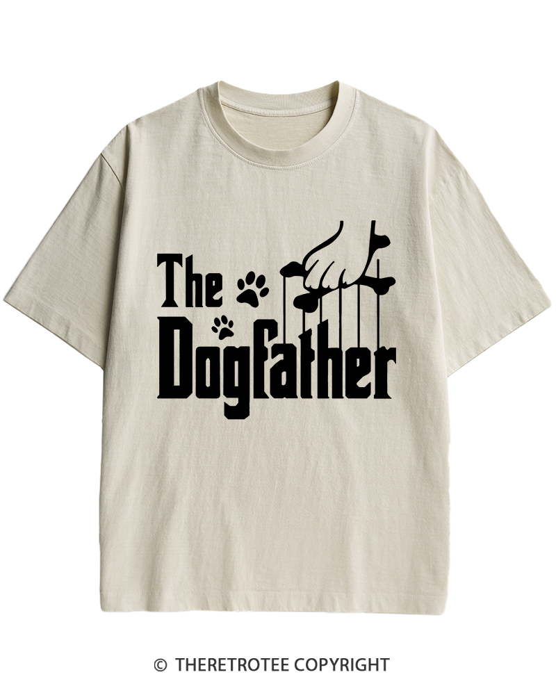 TheRetroTee The Dogfather 1990s Heavy Cotton T-Shirt