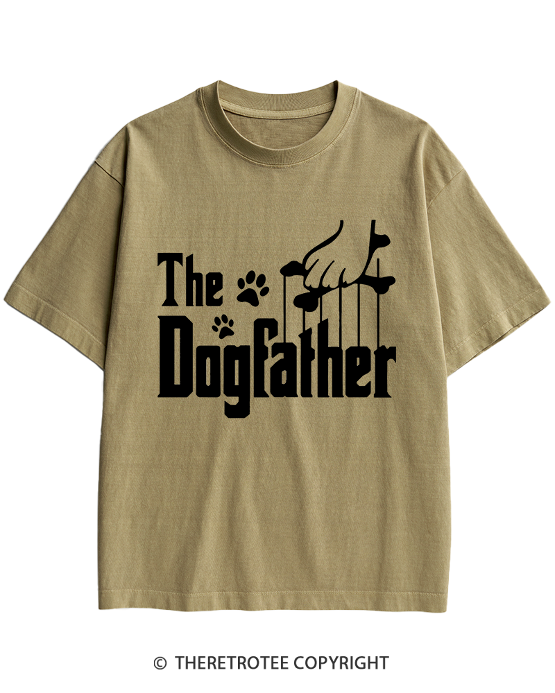 TheRetroTee The Dogfather 1990s Heavy Cotton T-Shirt