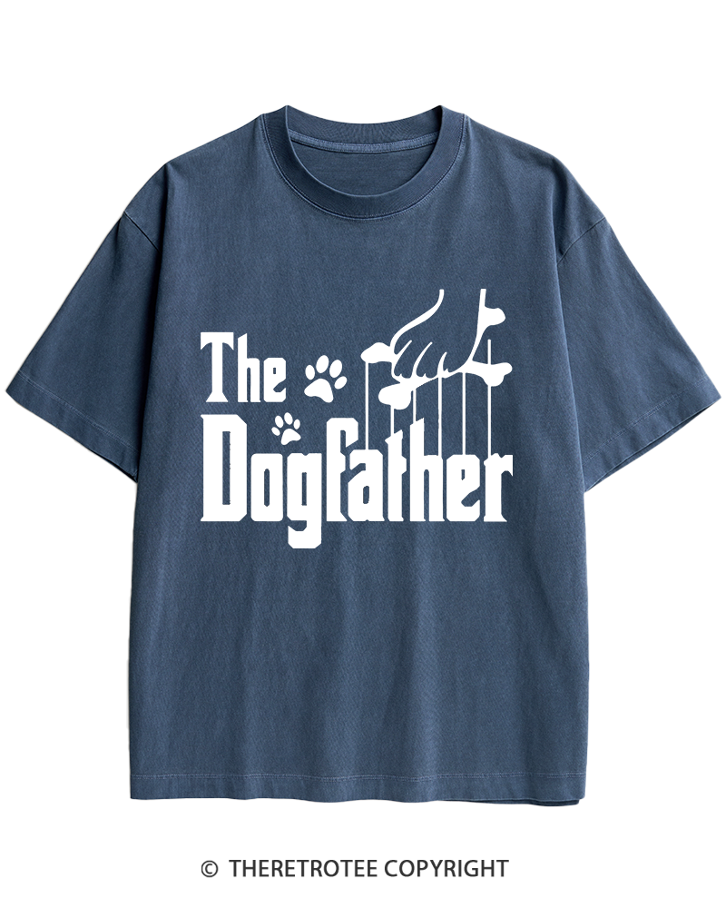 TheRetroTee The Dogfather 1990s Heavy Cotton T-Shirt