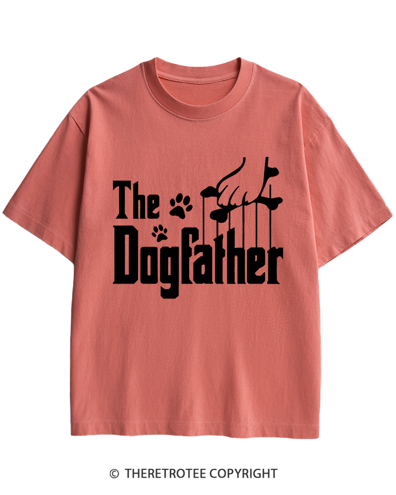 TheRetroTee The Dogfather 1990s Heavy Cotton T-Shirt
