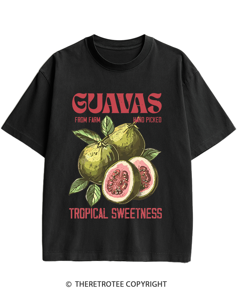 TheRetroTee Exotic Fruit Lover 1960s Heavy Cotton T-Shirt