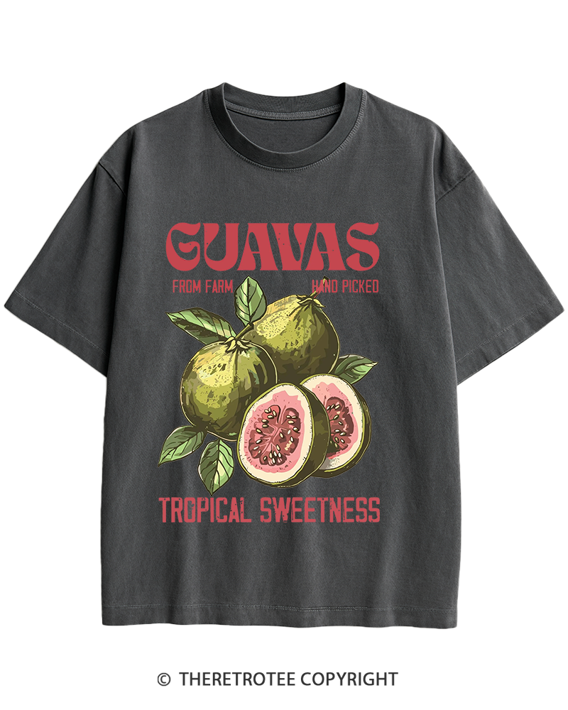 TheRetroTee Exotic Fruit Lover 1960s Heavy Cotton T-Shirt