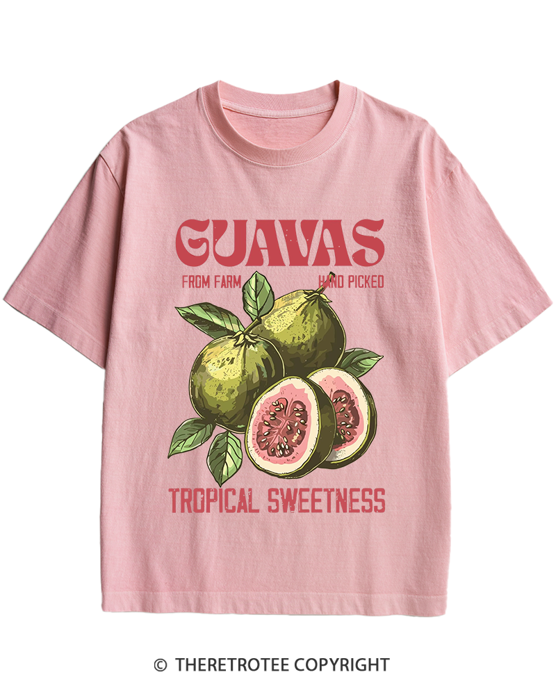 TheRetroTee Exotic Fruit Lover 1960s Heavy Cotton T-Shirt