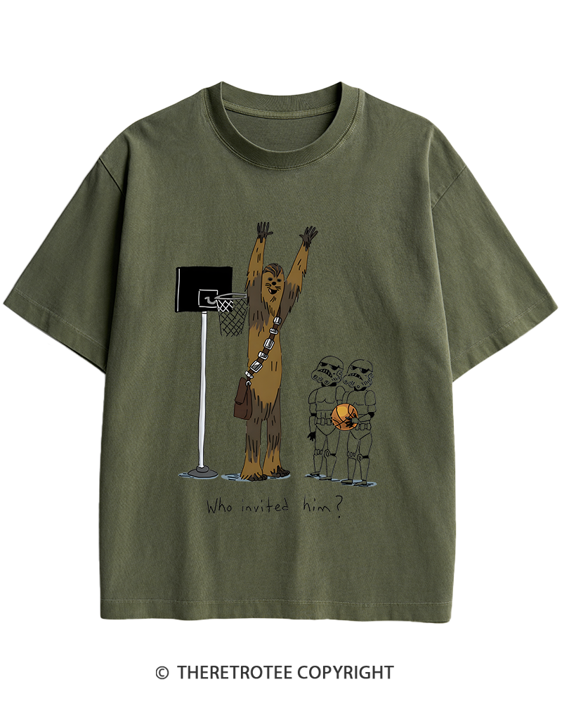 TheRetroTee Who Invited Him 1970s Heavy Cotton T-Shirt