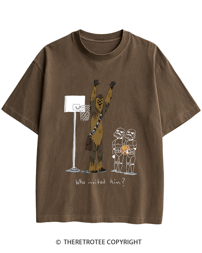 TheRetroTee Who Invited Him 1970s Heavy Cotton T-Shirt
