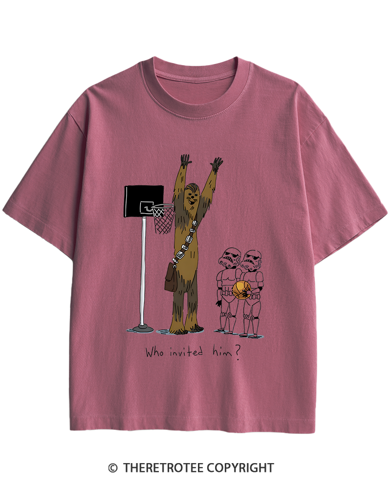 TheRetroTee Who Invited Him 1970s Heavy Cotton T-Shirt
