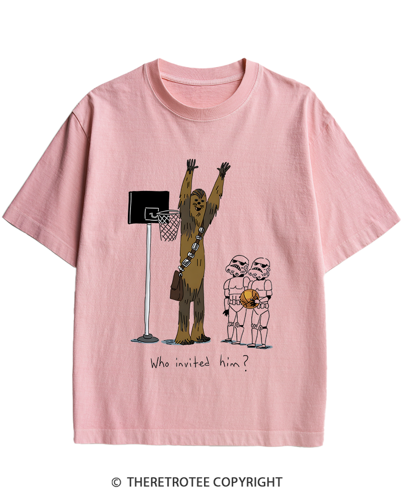TheRetroTee Who Invited Him 1970s Heavy Cotton T-Shirt