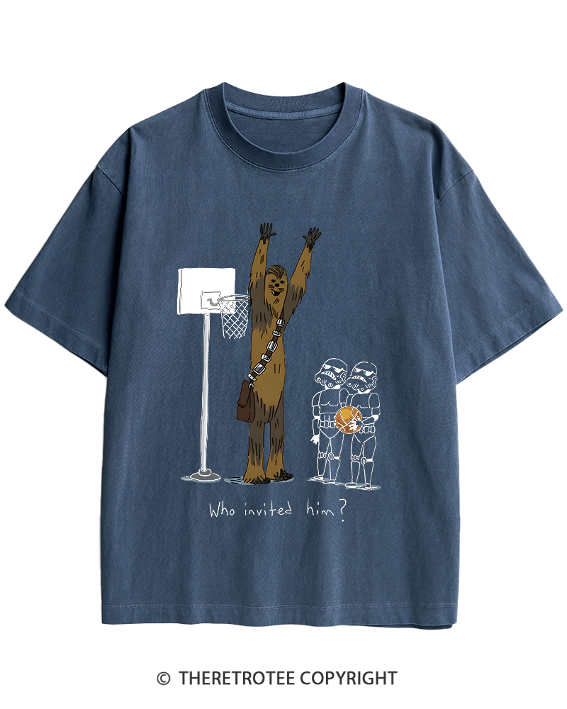 TheRetroTee Who Invited Him 1970s Heavy Cotton T-Shirt