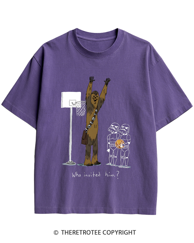 TheRetroTee Who Invited Him 1970s Heavy Cotton T-Shirt