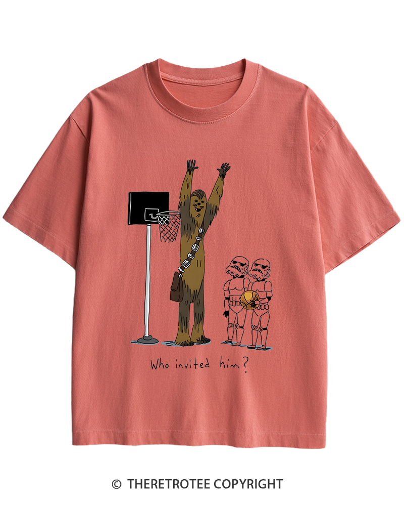 TheRetroTee Who Invited Him 1970s Heavy Cotton T-Shirt