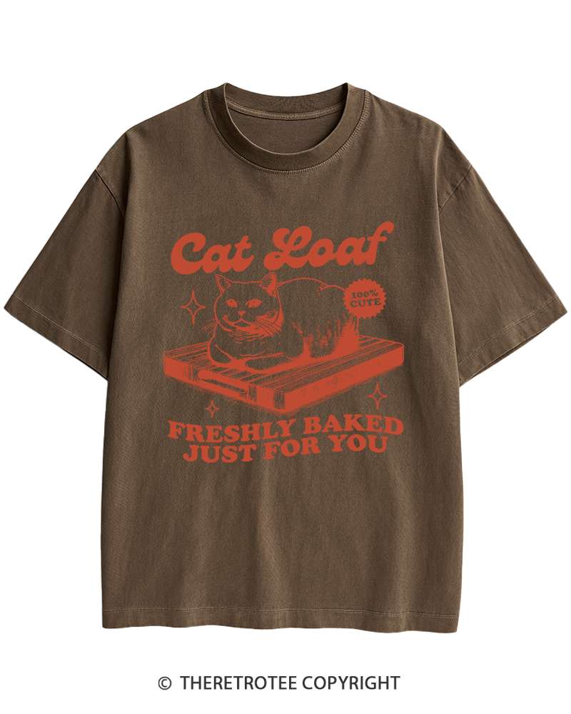 TheRetroTee Cat Loaf 2010s Heavy Cotton T-Shirt