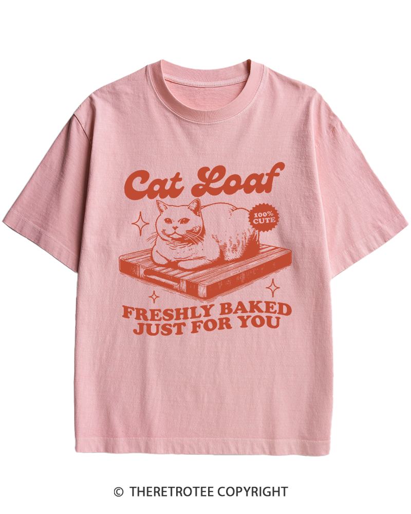 TheRetroTee Cat Loaf 2010s Heavy Cotton T-Shirt