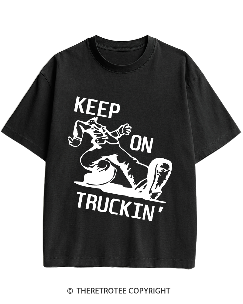 TheRetroTee 1960s Keep On Truckin' Heavy Cotton T-Shirt