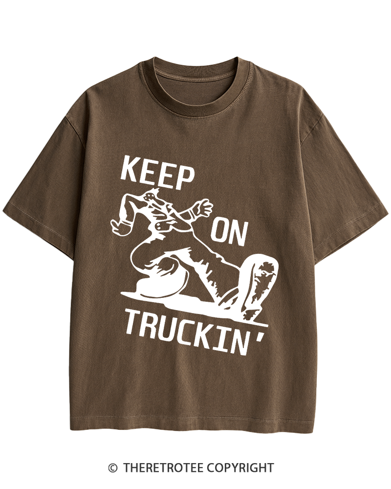 TheRetroTee 1960s Keep On Truckin' Heavy Cotton T-Shirt