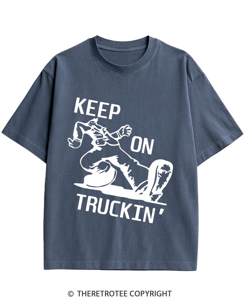 TheRetroTee 1960s Keep On Truckin' Heavy Cotton T-Shirt