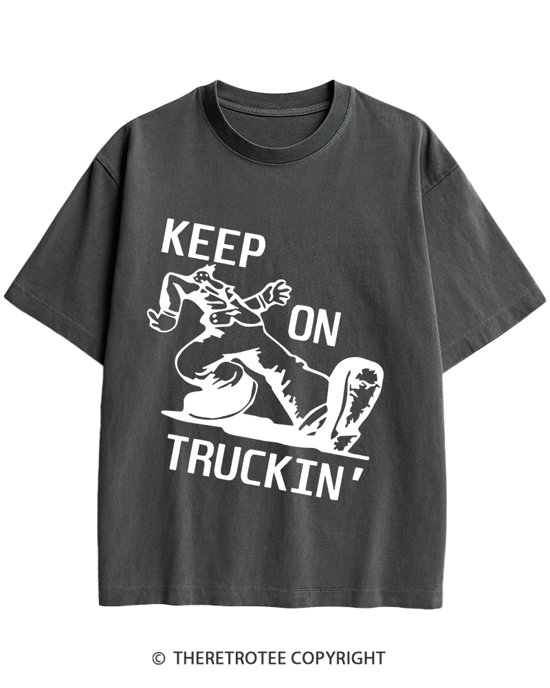 TheRetroTee 1960s Keep On Truckin' Heavy Cotton T-Shirt